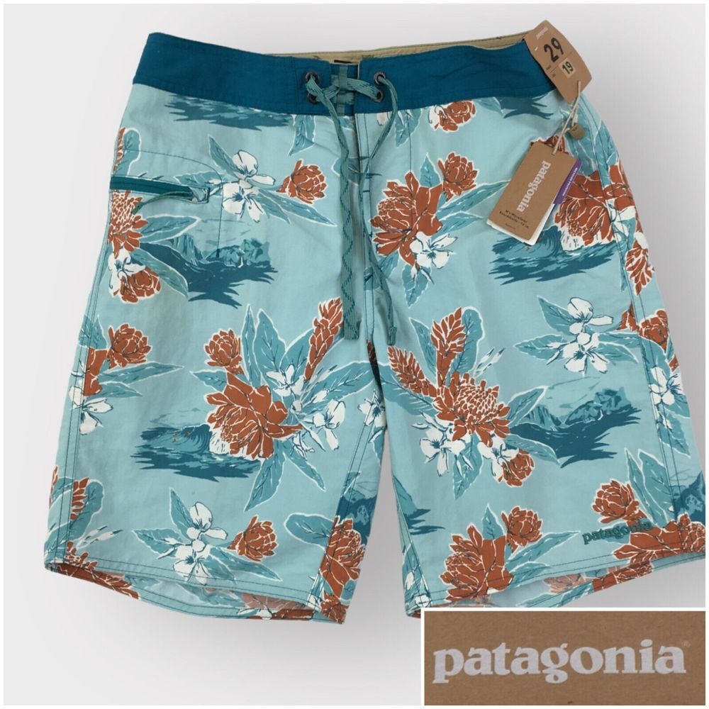 Patagonia Wavefarer Board Shorts Mens Size 29 Multicolor Swim 19" Length NEW $69